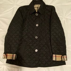 Black Burberry Brit Quilted Jacket